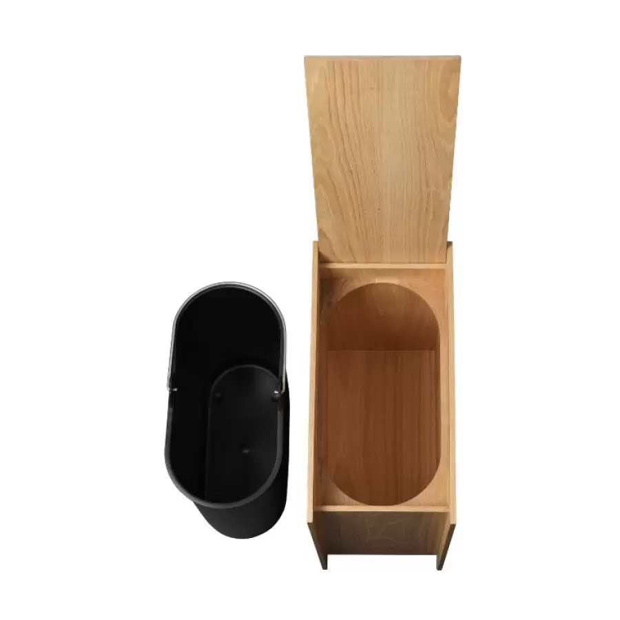 Ferm Living - Sama Wooden Bin, Oak H:50 