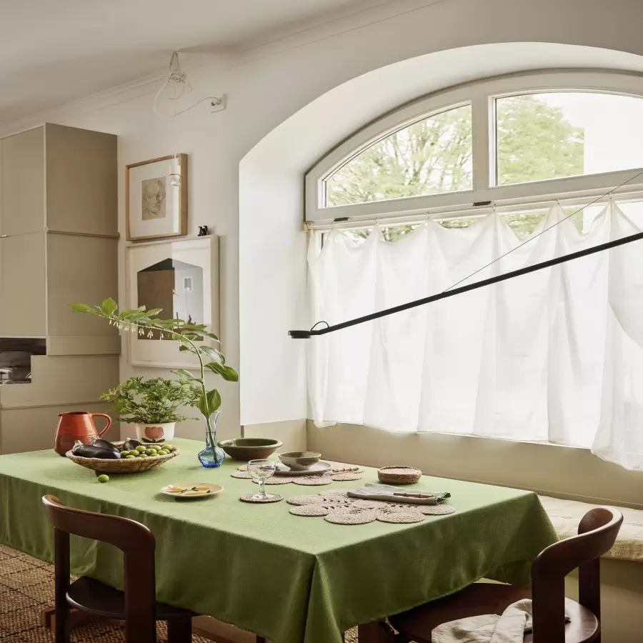 dixie - Dækkeserviet Elin Anemone, Natur Ø:40