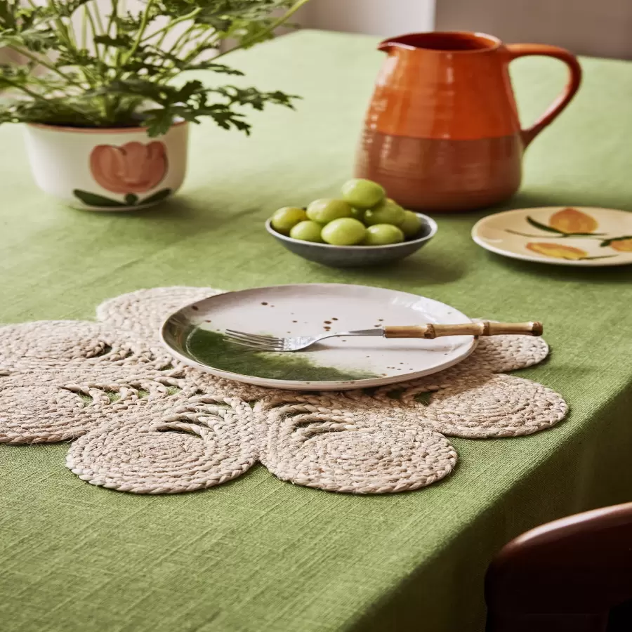 dixie - Dækkeserviet Elin Anemone, Natur Ø:40