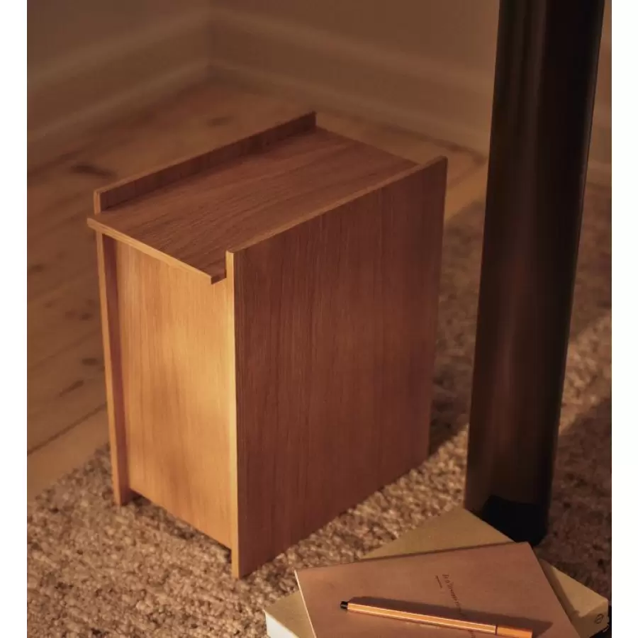 Ferm Living - Sama Wooden Bin, Oak H:35