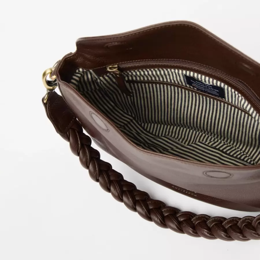 O My Bag - Cross Body Lana Soft Grain Leather, Chocolate