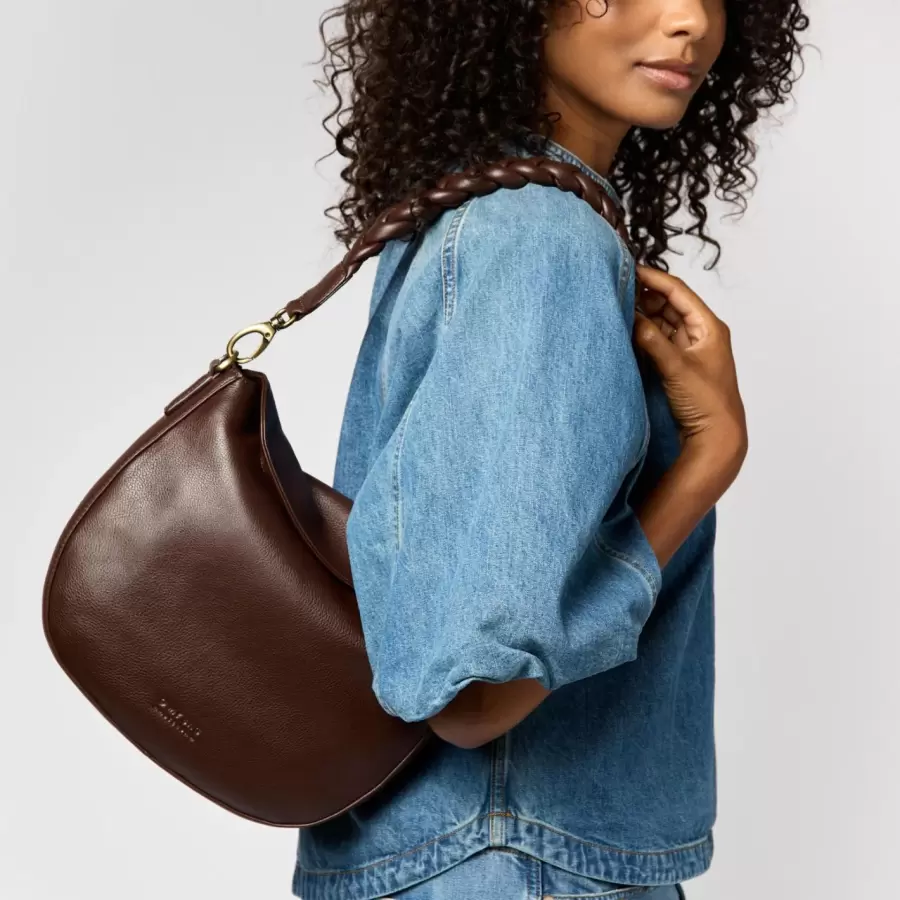 O My Bag - Cross Body Lana Soft Grain Leather, Chocolate
