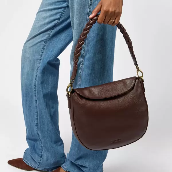 O My Bag - Cross Body Lana Soft Grain Leather, Chocolate