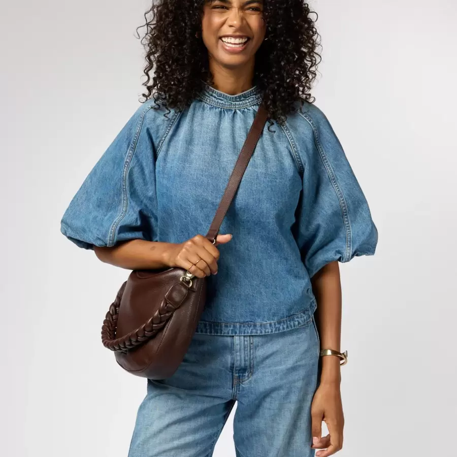 O My Bag - Cross Body Lana Soft Grain Leather, Chocolate