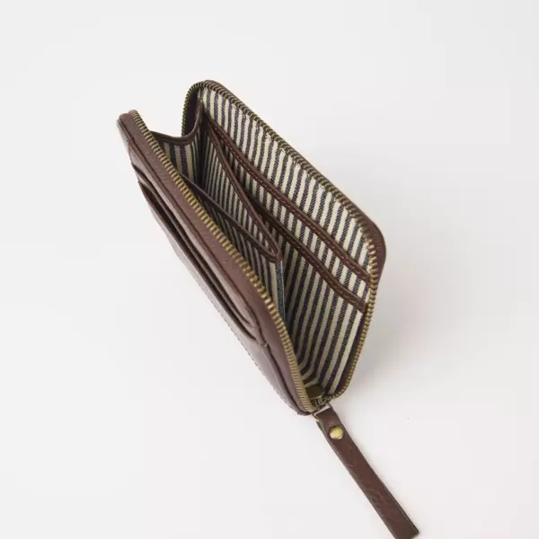 O My Bag - Robbie Wallet Soft Grain Leather, Chocolate