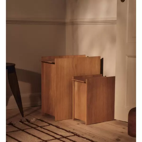 Ferm Living - Sama Wooden Bin, Oak H:35