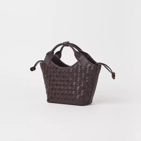 O My Bag - Mara Mini Woven Classic Leather, Chocolate
