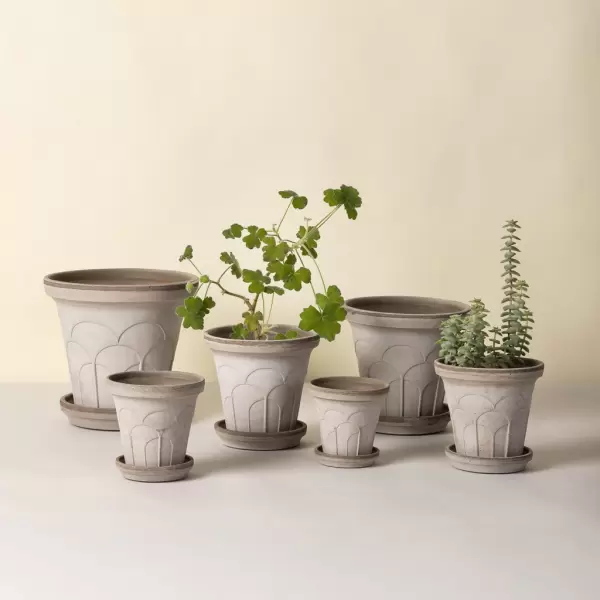 Bergs Potter - Ø:16 Fleur Uglaseret, Grå