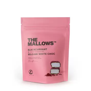THE MALLOWS - Skumfiduser Solbær og Hvid Chokolade THE MALLOWS - Skumfiduser Solbær og Hvid Chokolade