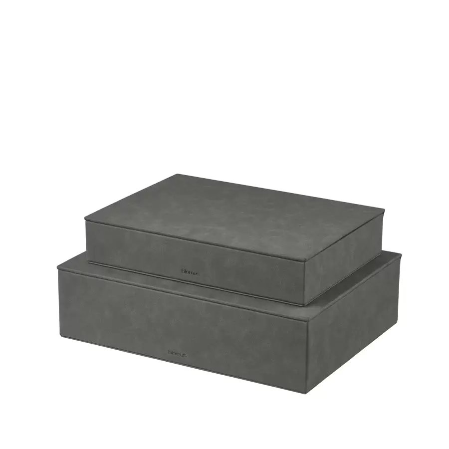 Blomus - 2 stk. Opbevaringsæsker Sahla, Pewter
