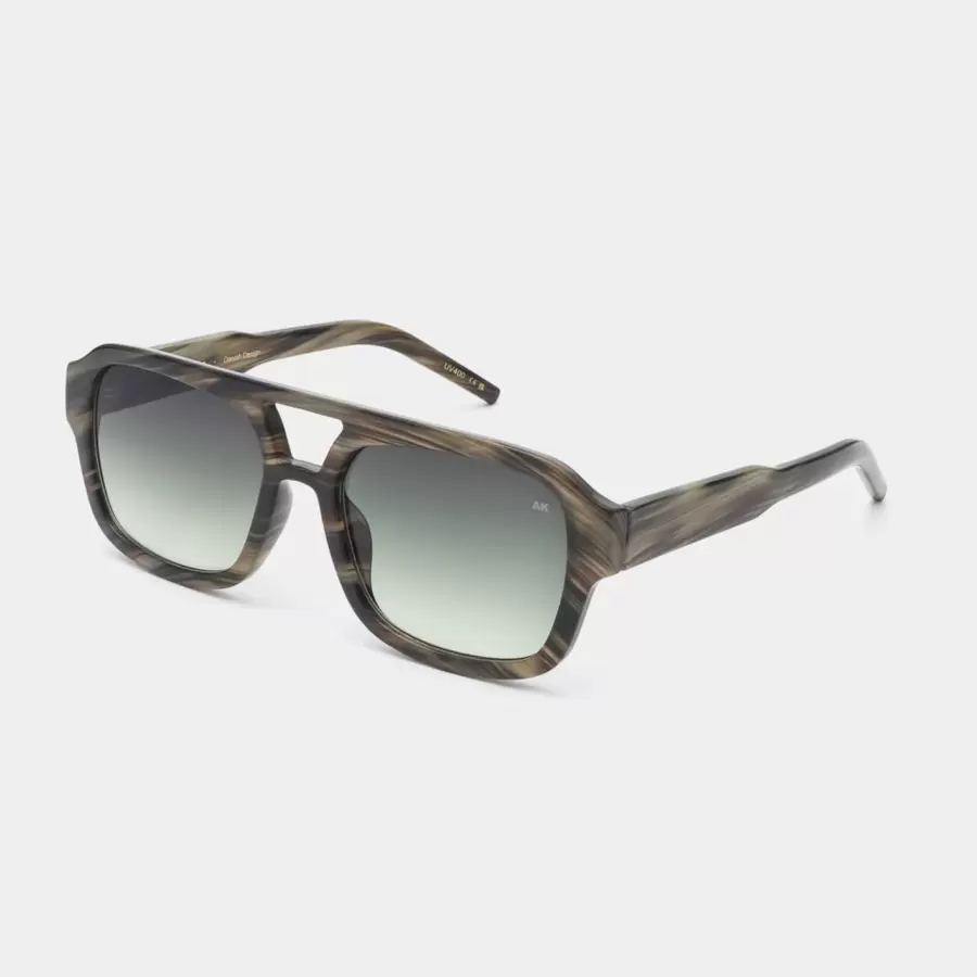 A.Kjærbede - Solbrille Kaya, Striped Horn