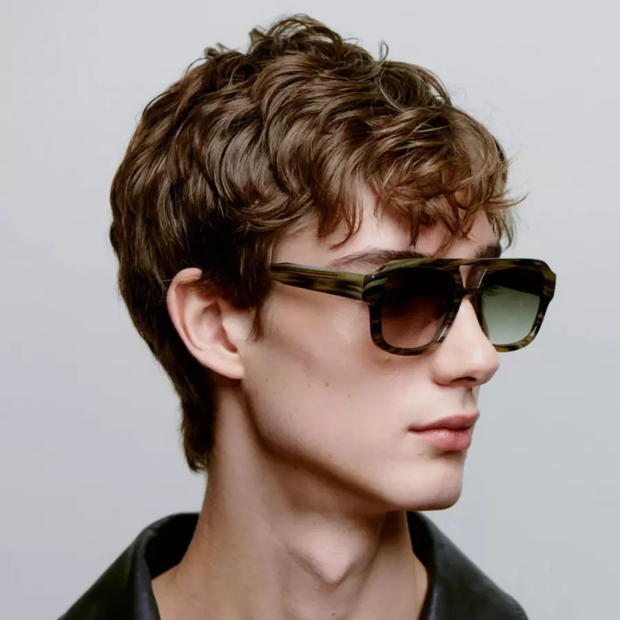 A.Kjærbede - Solbrille Kaya, Striped Horn