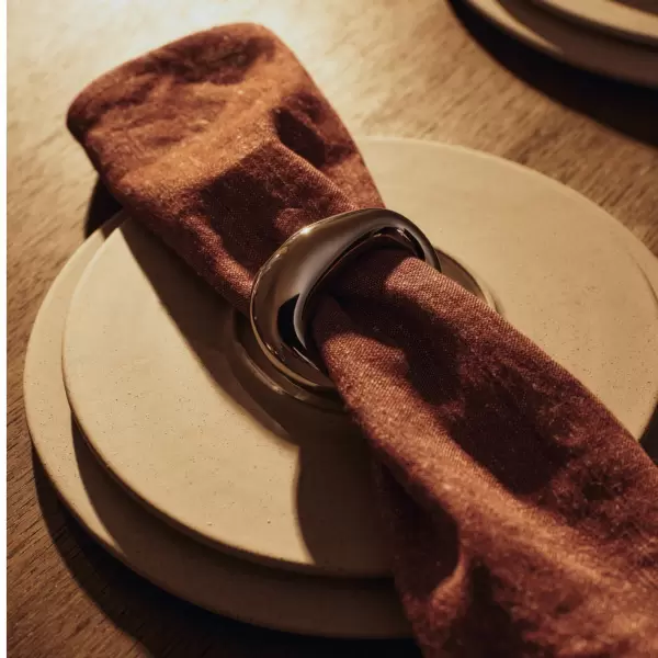 Ferm Living - 2 stk. Sonae Sidetallerkener Ø:25, Grå/Hvid
