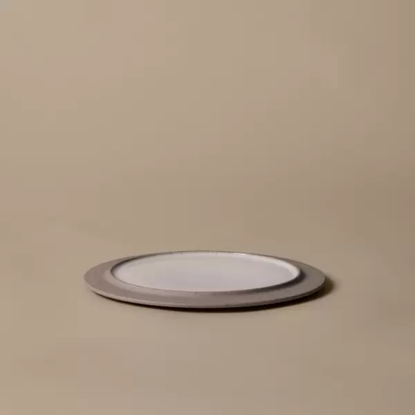 Ferm Living - 2 stk. Sonae Middagstallerkener Ø:28, Grå/Hvid