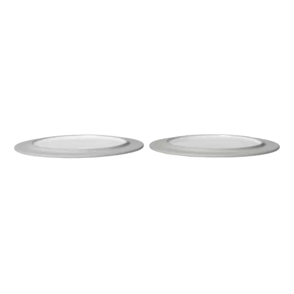Ferm Living - 2 Desserttallerkener Ø:22 Grå/Hvid