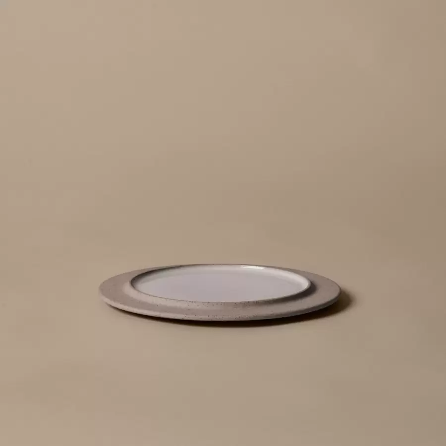 Ferm Living - 2 Desserttallerkener Ø:22 Grå/Hvid