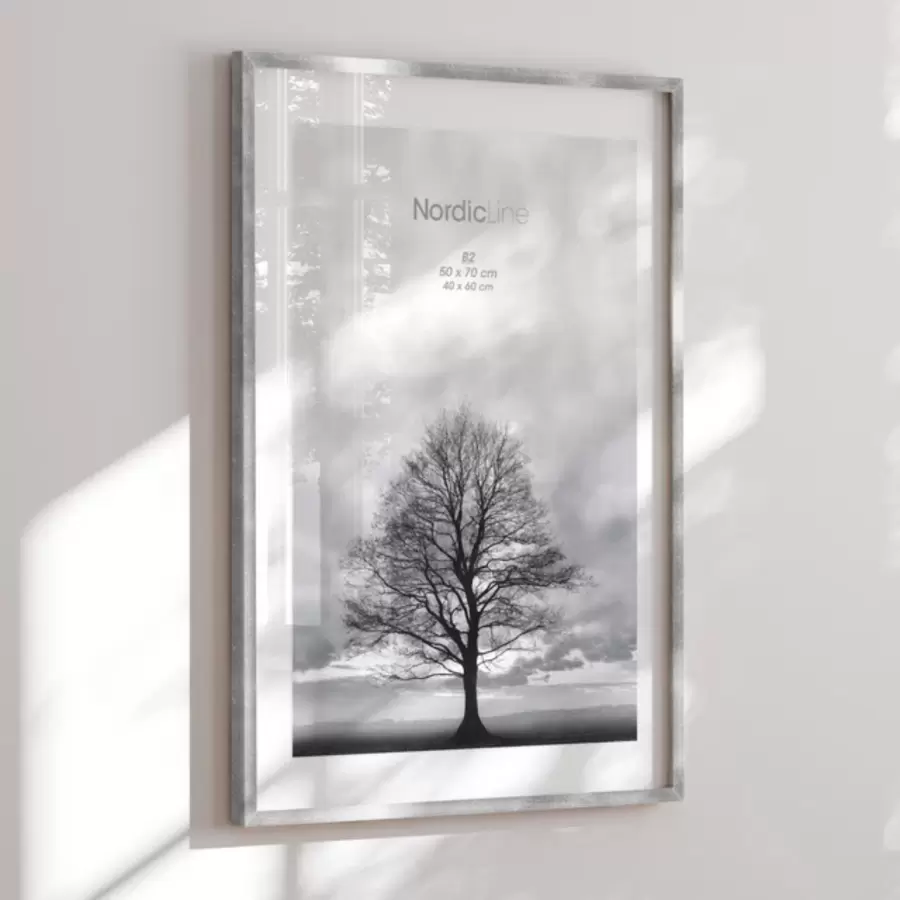 INCADO - Ramme Slim Silver med glas, 30*40