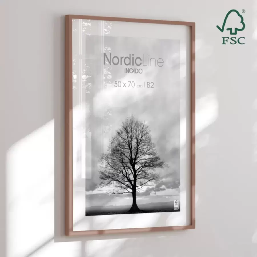 INCADO - Ramme Mocha Brown med glas 30*40 FSC MIX
