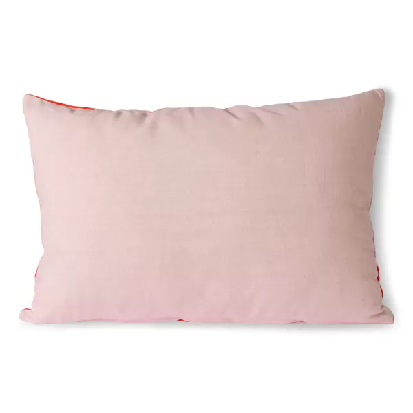 HK living - Stribet Velourpude, Rød/Pink 40*60 HK living - Stribet Velourpude, Rød/Pink 40*60