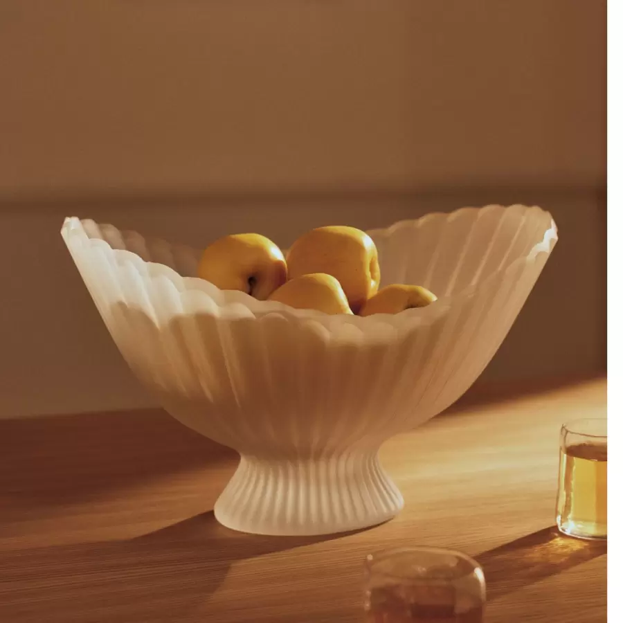 Ferm Living - Fountain Glass Centrepiece, recycled glas -  Frosted