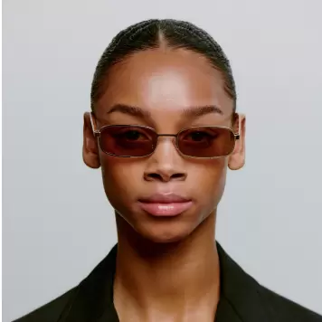 A.Kjærbede - Solbrille Noah, Gold Burnt Amber