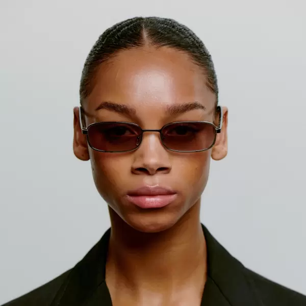 A.Kjærbede - Solbrille Noah, Silver Striped Horn