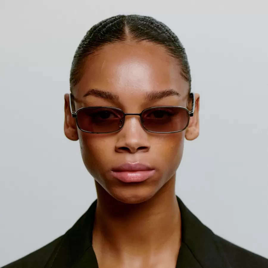 A.Kjærbede - Solbrille Noah, Silver Striped Horn