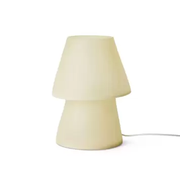 HK living - Bordlampe Glasfiber, Off White Ø:26,5*35 HK living - Bordlampe Glasfiber, Off White Ø:26,5*35