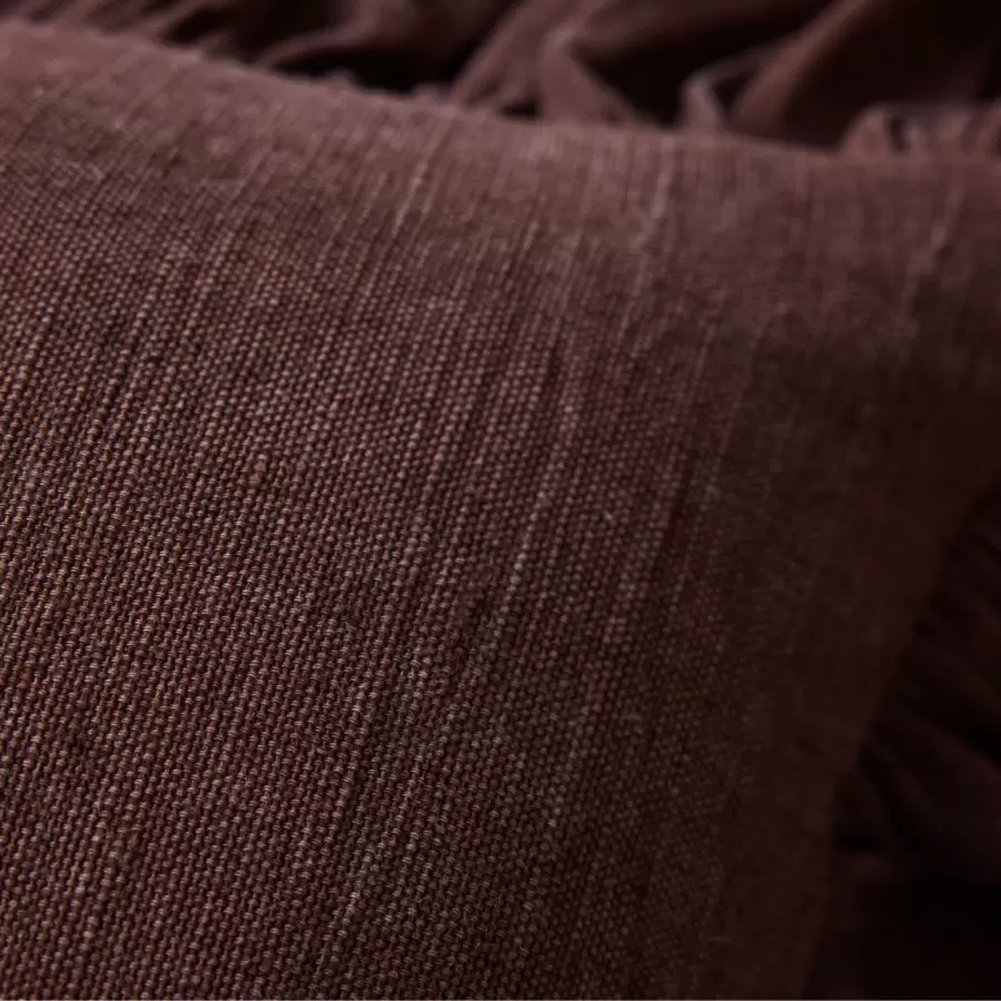 HK living - Pude Ruffle, Chestnut 50*50