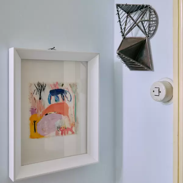 HK living - Maleri Abstract Framed Scrawls 29,5*37,5