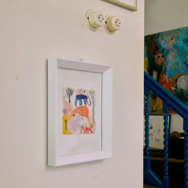 HK living - Maleri Abstract Framed Scrawls 29,5*37,5