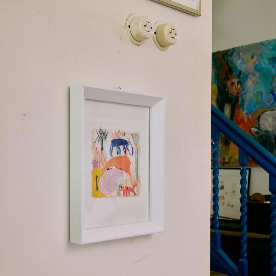 HK living - Maleri Abstract Framed Scrawls 29,5*37,5