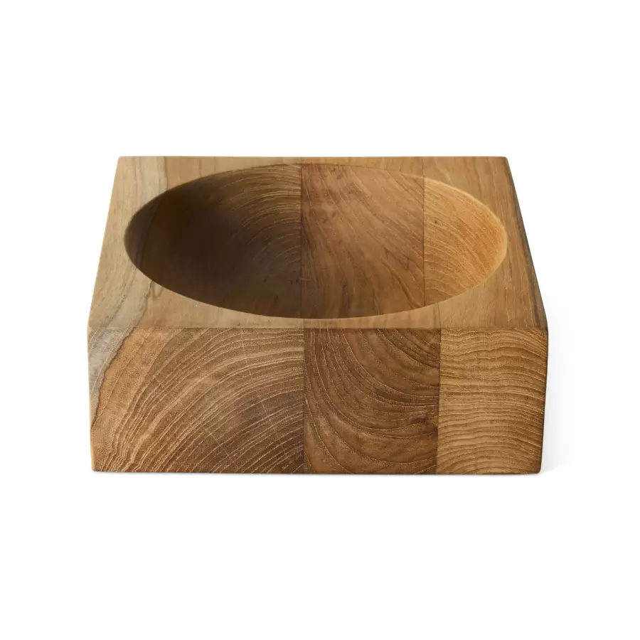 HK living -  Teak cube bowl,  medium