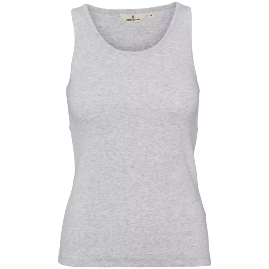 Basic Apparel - Ludmilla Tank Top, Lysegrå Melange