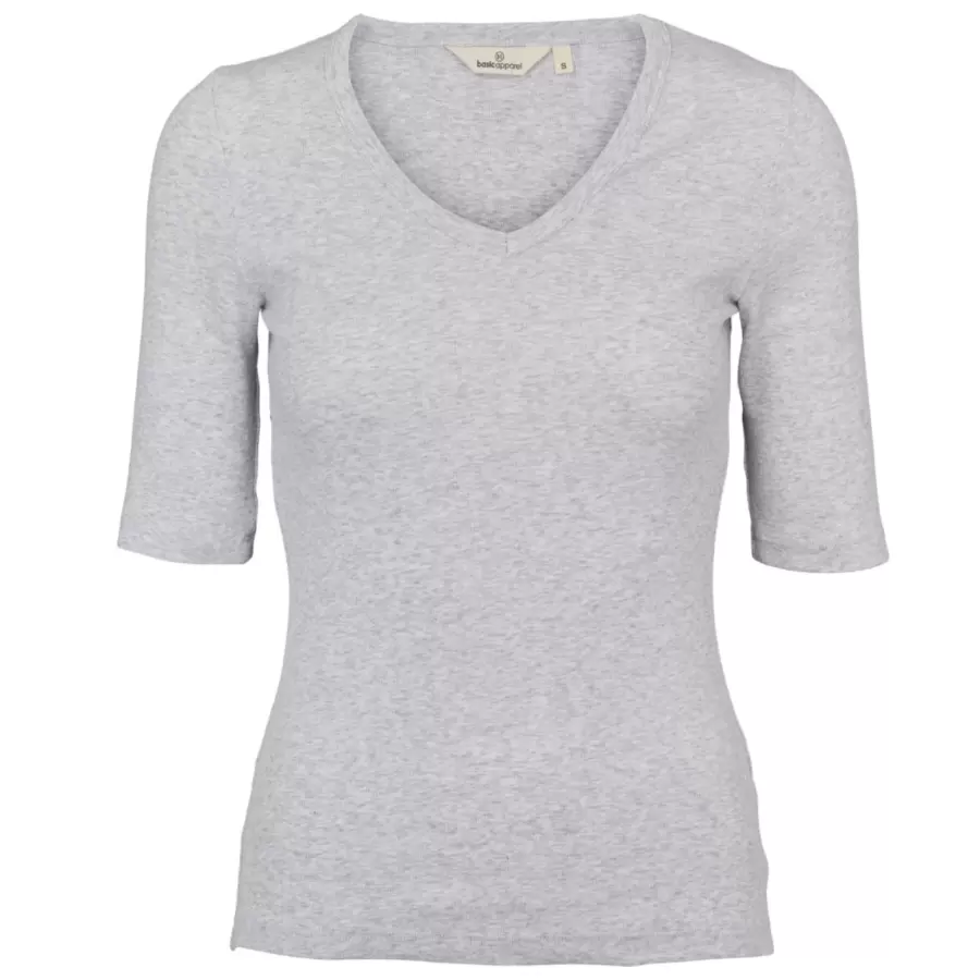 Basic Apparel -  Ludmilla SS Tee, grå 