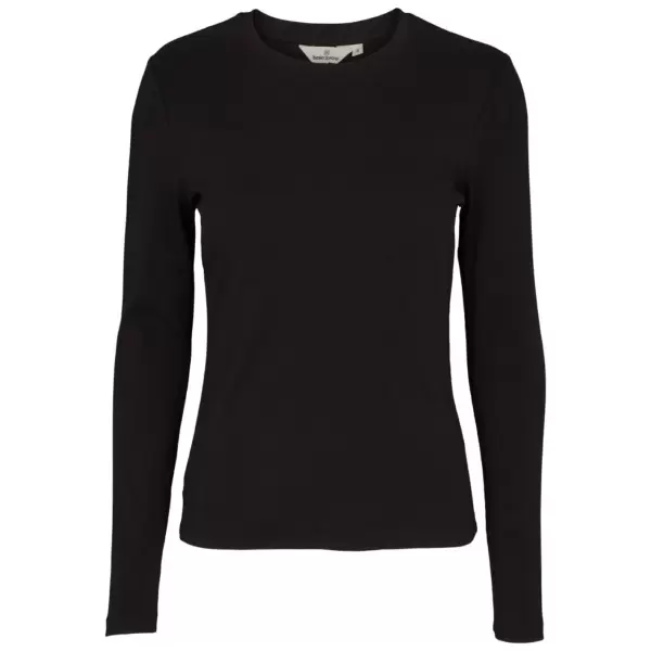 Basic Apparel - Ludmilla SS O-Neck, sort Basic Apparel - Ludmilla SS O-Neck, sort