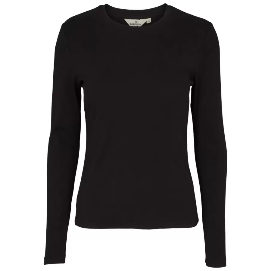 Basic Apparel - Ludmilla SS O-Neck, sort