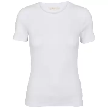 Basic Apparel - Ludmilla O-Neck, Hvid Basic Apparel - Ludmilla O-Neck, Hvid