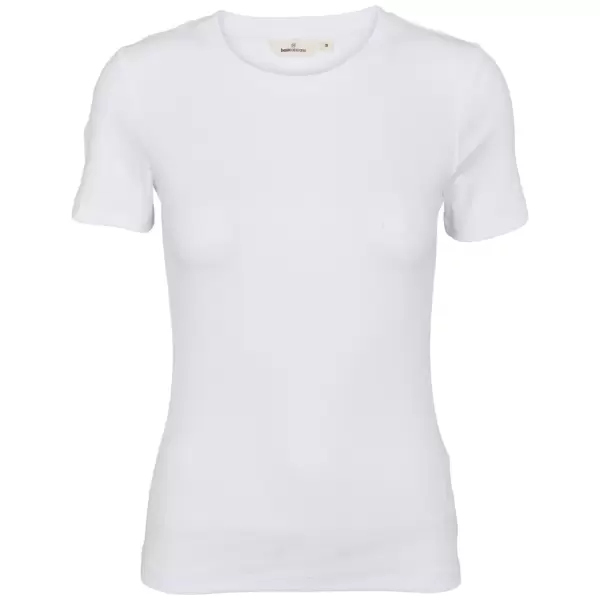 Basic Apparel - Ludmilla O-Neck, Hvid Basic Apparel - Ludmilla O-Neck, Hvid