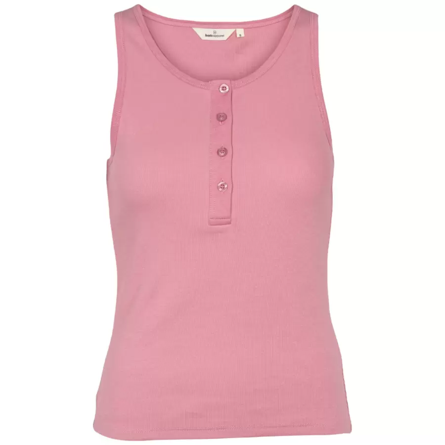 Basic Apparel - Ludmilla Granddad Tank, cashmere rose
