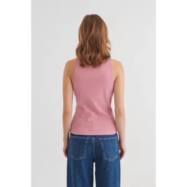 Basic Apparel - Ludmilla Granddad Tank, cashmere rose