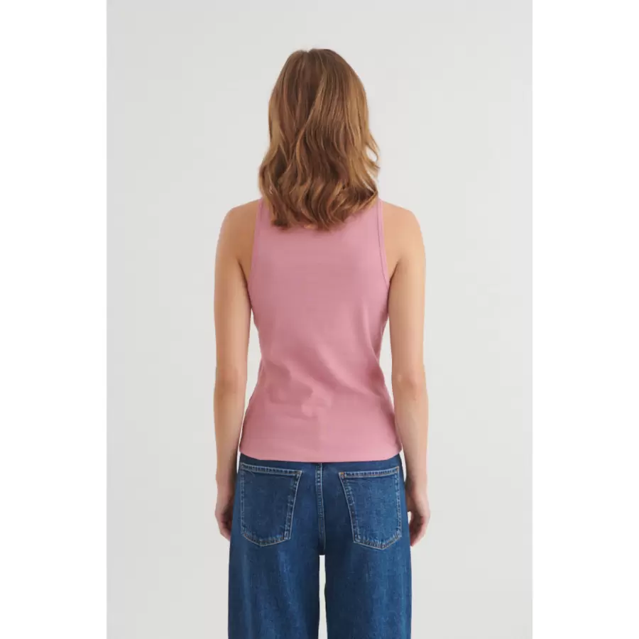 Basic Apparel - Ludmilla Granddad Tank, cashmere rose