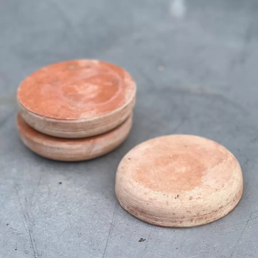Bergs Potter - Krukkefødder Doma, Uglaseret Rosa