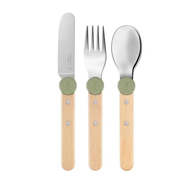 Opinel/Gourmet Supply - Børnebestik Le Petit Gourmet, Olivengrøn