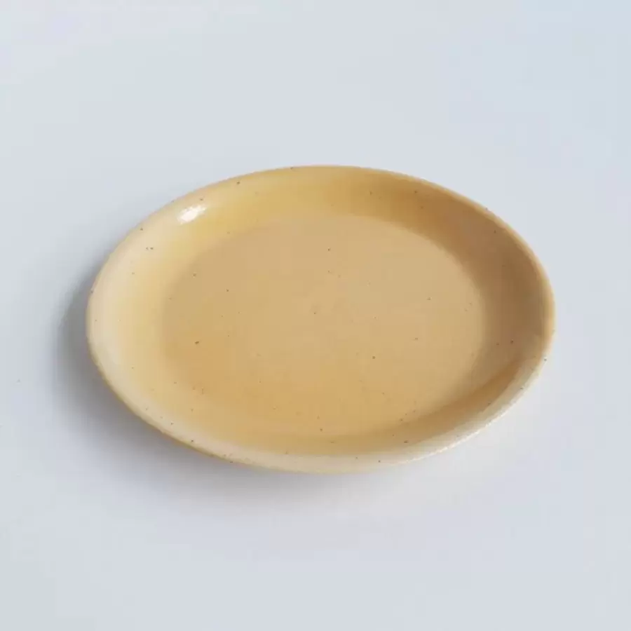 Bornholms Keramikfabrik - Tallerken/plate, Ø-stellet dansk prod. keramik Ø17 cm.