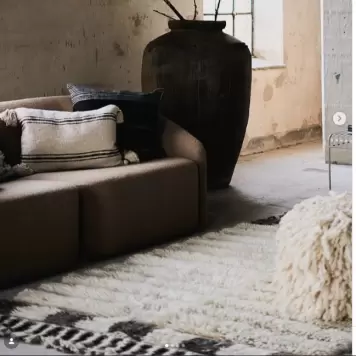 Creative Souls - Gulvtæppe Shaggy, Ivory/Grey 170*230 - Hent selv