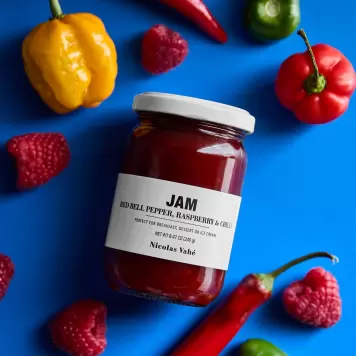 Nicolas Vahé - Chili/hindbær/peberfrugt marmelade - yndlingsmarmeladen! Nicolas Vahé - Chili/hindbær/peberfrugt marmelade - yndlingsmarmeladen!