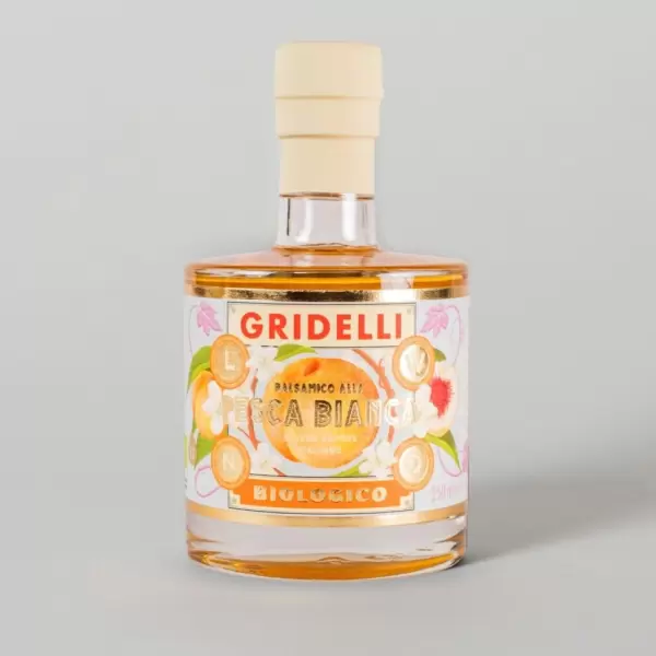 Gridelli - Aceto Balsamico Di Modena, Al Pesca Bianca 250 ml. Gridelli - Aceto Balsamico Di Modena, Al Pesca Bianca 250 ml.