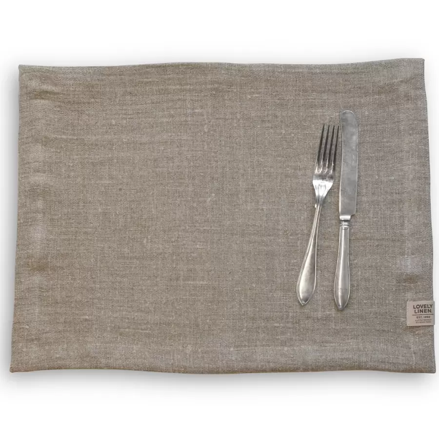 Lovely Linen - Dækkeserviet Rustic, Naturlig Beige 37*50