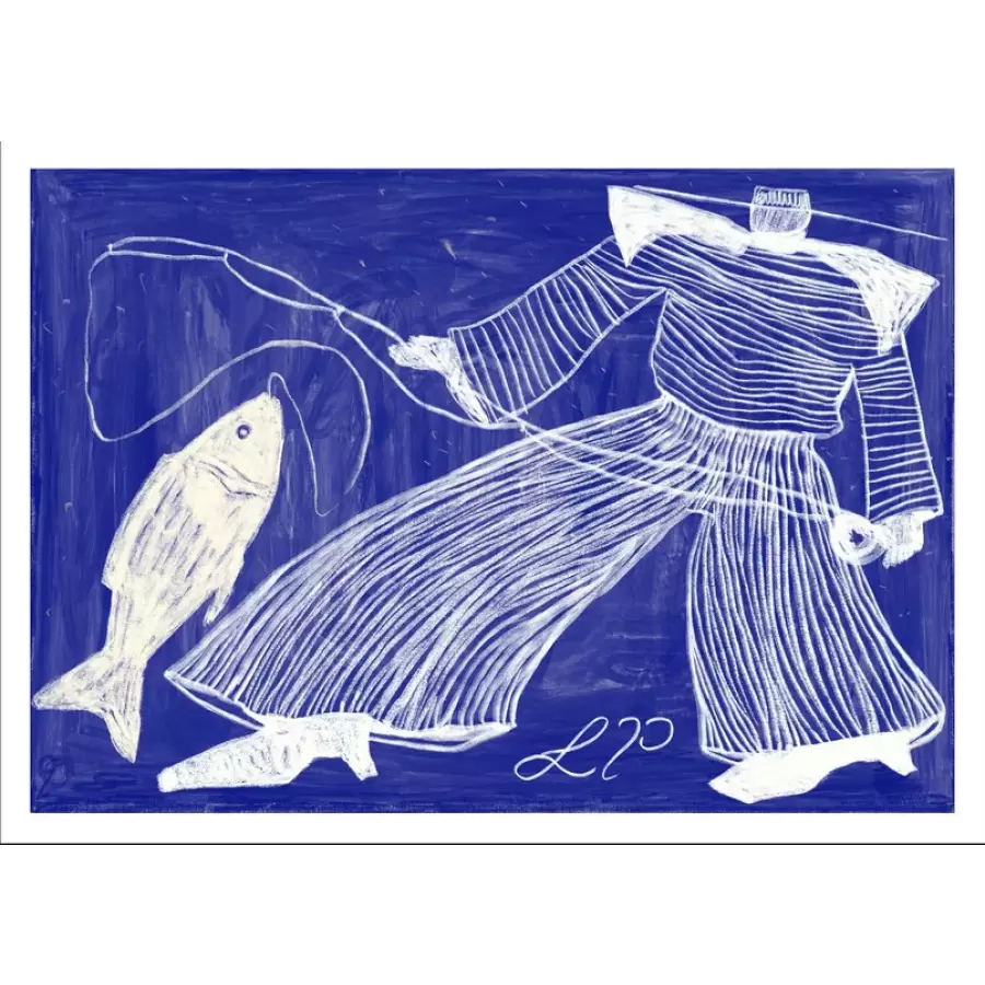 The Poster Club - Sam Fishing, 30*40 - The Poster Club x Lucia Tuffley